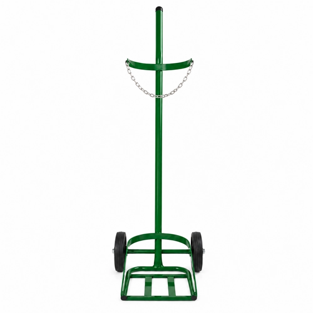 Carrinho para Transporte de Cilindro Grande - 10 m³ - 40 a 60L - Verde
